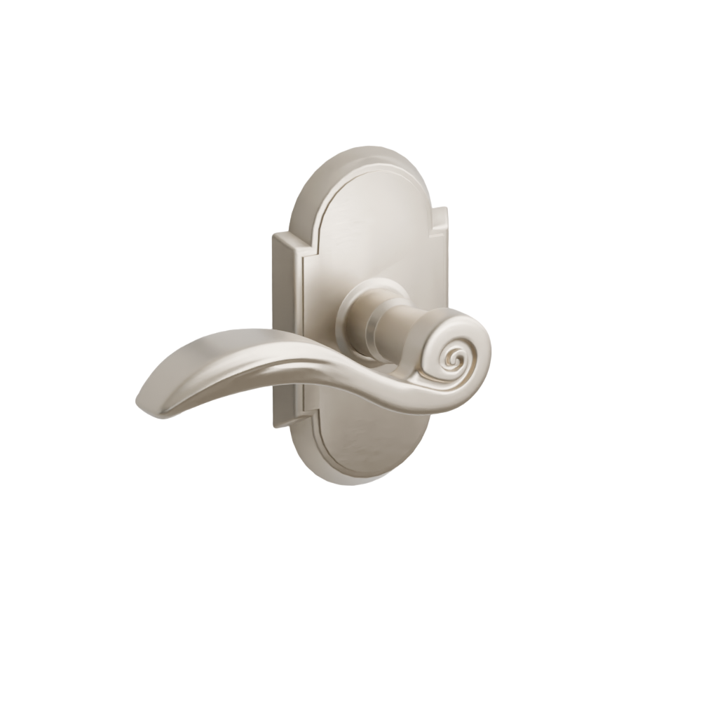 Emtek Door Handle - Elan Lever #8 Rosette - Designer Brass