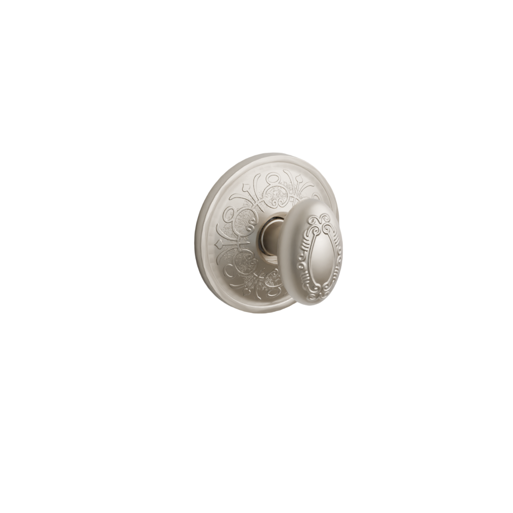 Emtek Door Handle - Victoria Knob Lancaster Rosette - Designer Brass