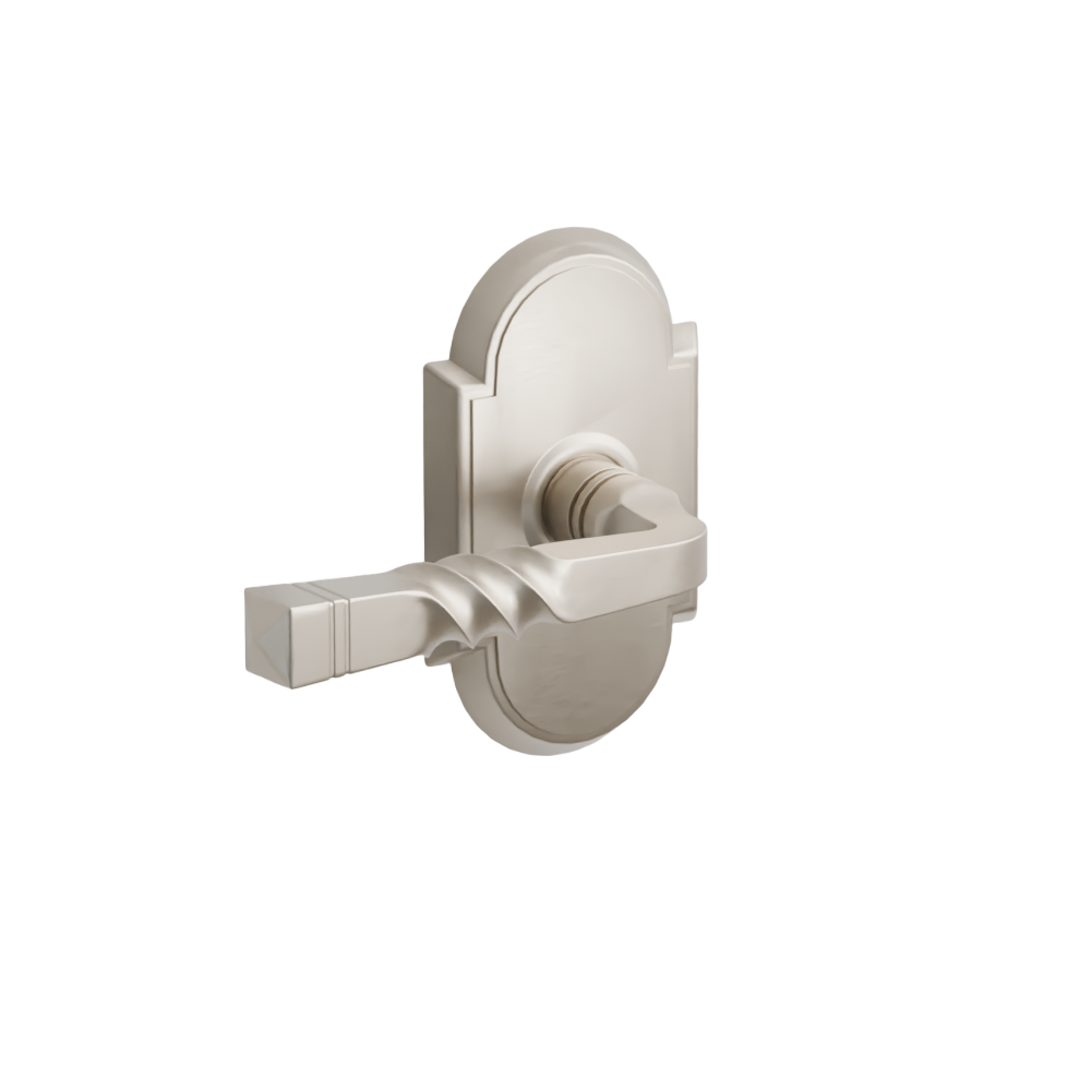 Emtek Door Handle - Santa Fe Lever #8 Rosette - Designer Brass