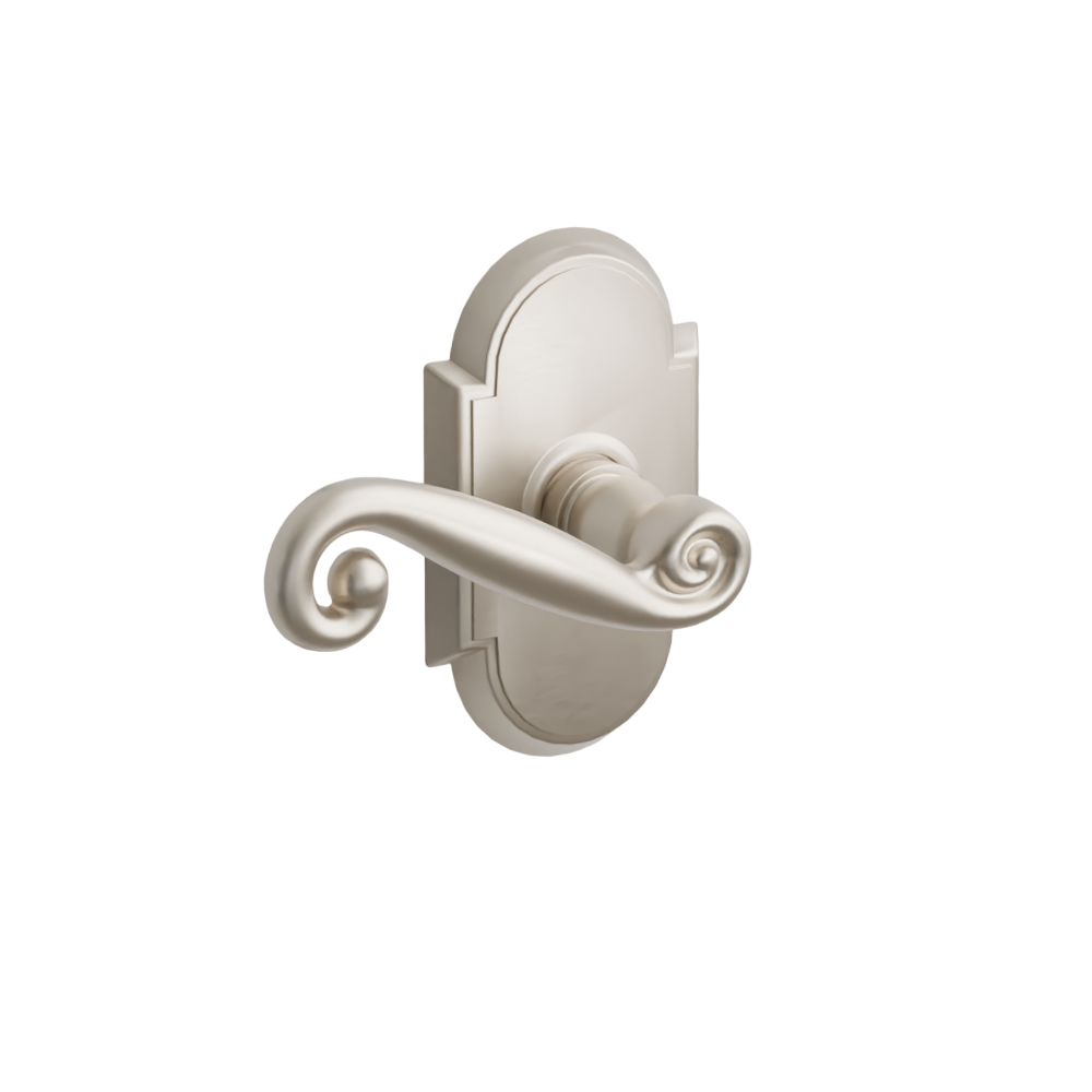 Emtek Door Handle - Rustic Lever #8 Rosette - Designer Brass