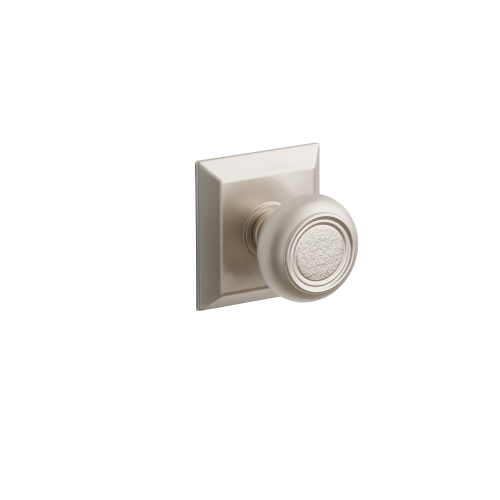 Emtek Door Handle - Belmont Knob Quincy Rosette - Designer Brass