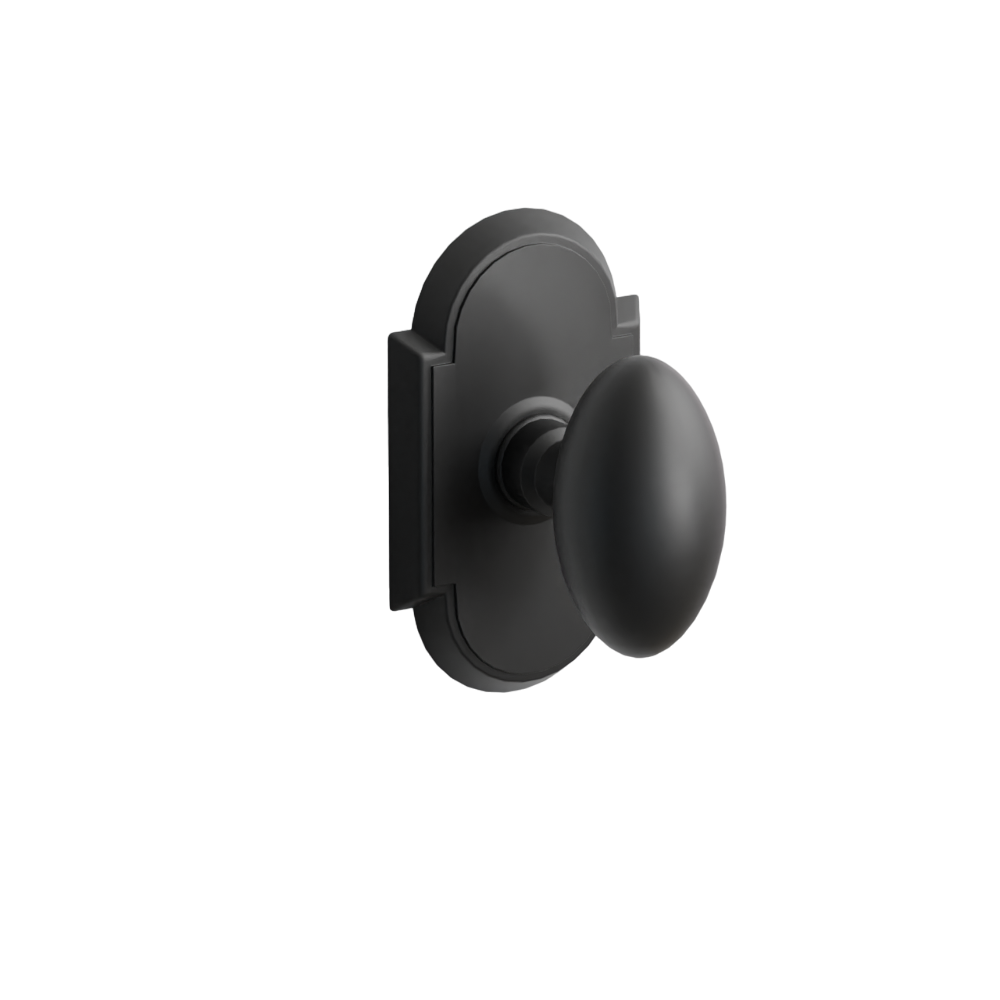 Emtek Door Handle - Egg Knob #8 Rosette - Classic Brass