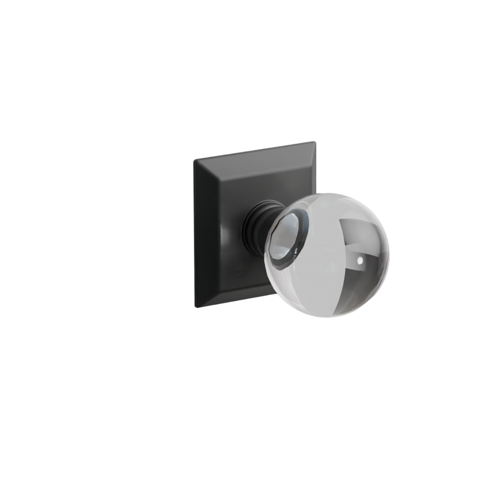 Emtek Door Handle - Bristol Knob Quincy Rosette - Glass