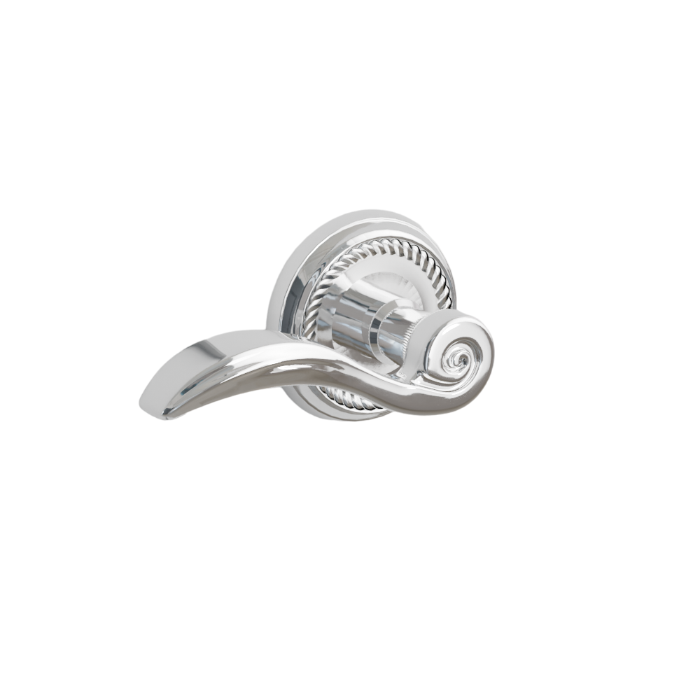 Emtek Door Handle - Elan Lever Rope Rosette - Designer Brass
