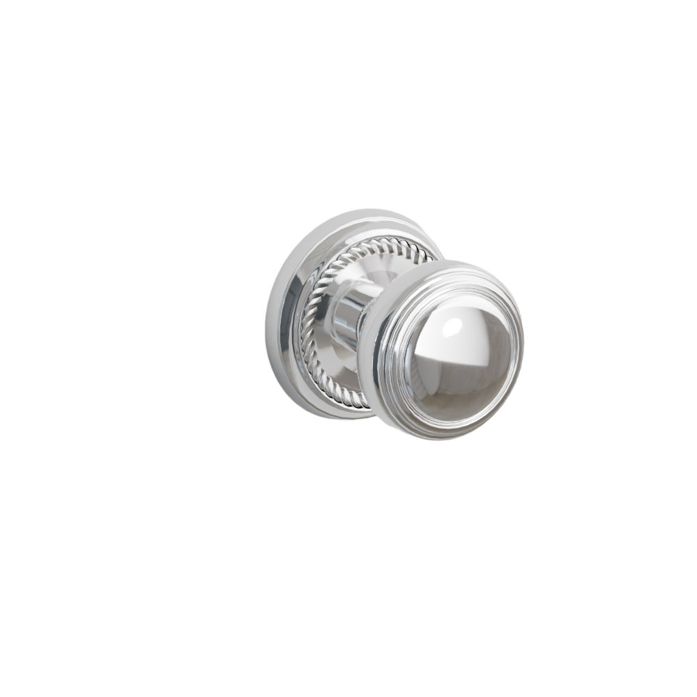 Emtek Door Handle - Norwich Knob Rope Rosette - Classic Brass