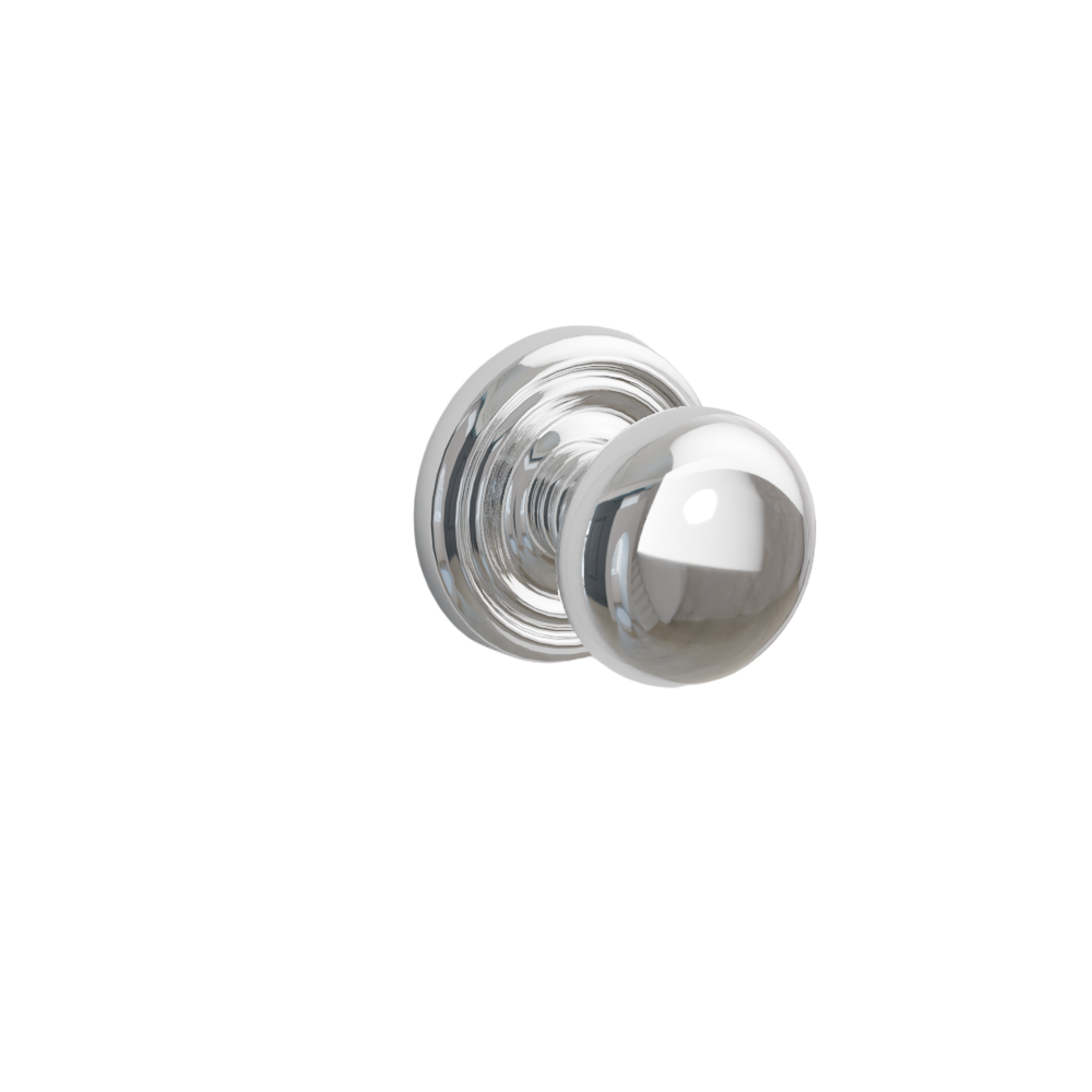 Emtek Door Handle - Providence Knob Regular Rosette - Classic Brass