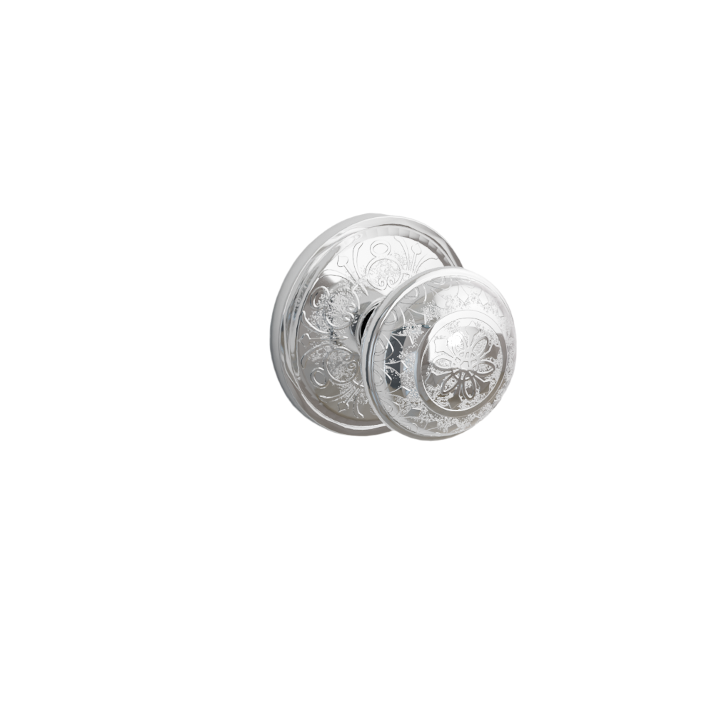 Emtek Door Handle - Lancaster Knob Lancaster Rosette - Designer Brass