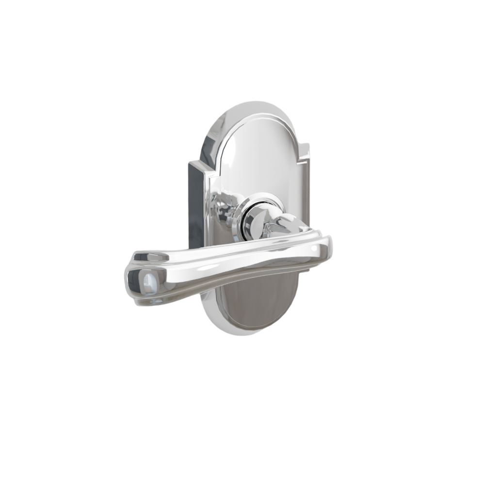 Emtek Door Handle - Wembley Lever #8 Rosette - Designer Brass