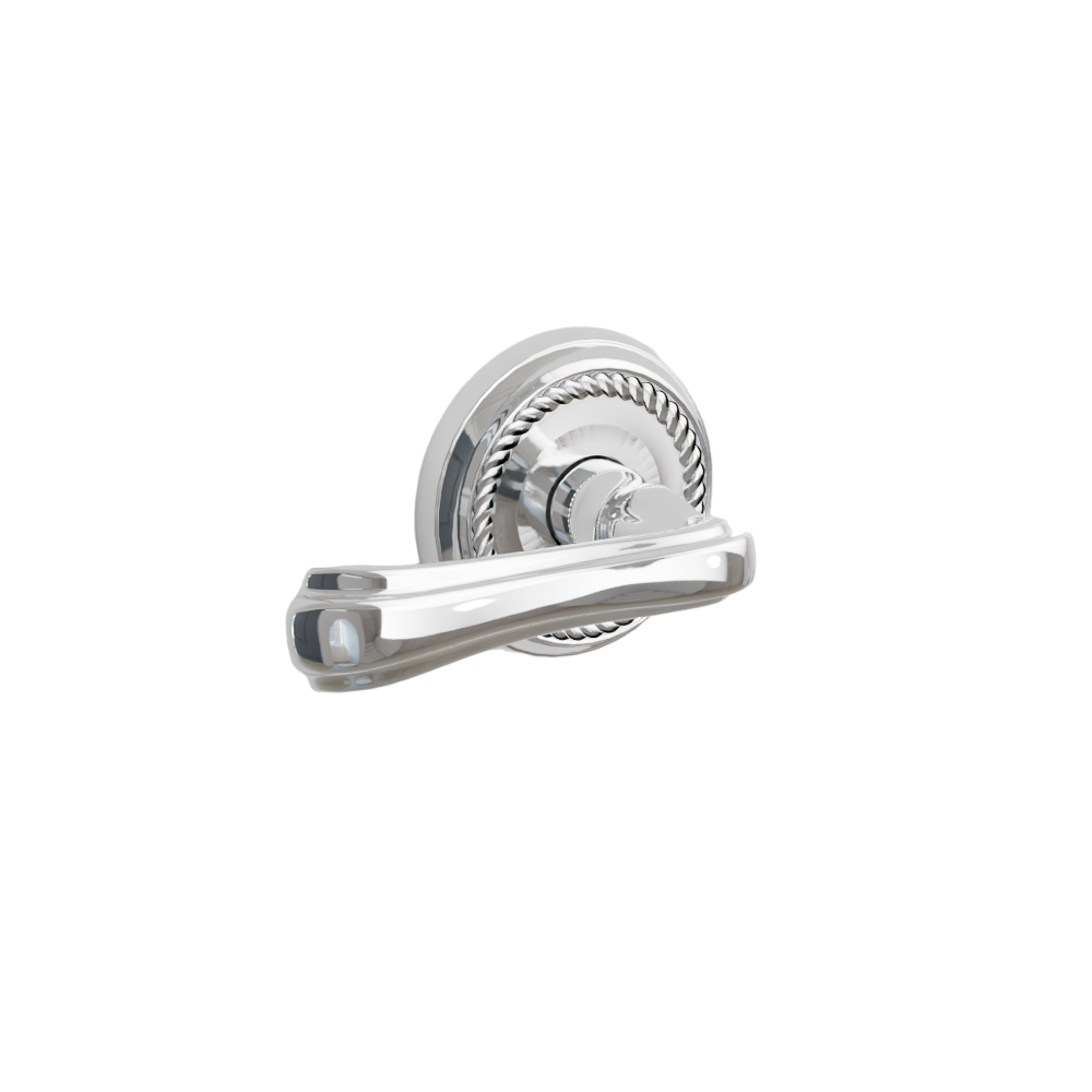 Emtek Door Handle - Wembley Lever Rope Rosette - Designer Brass