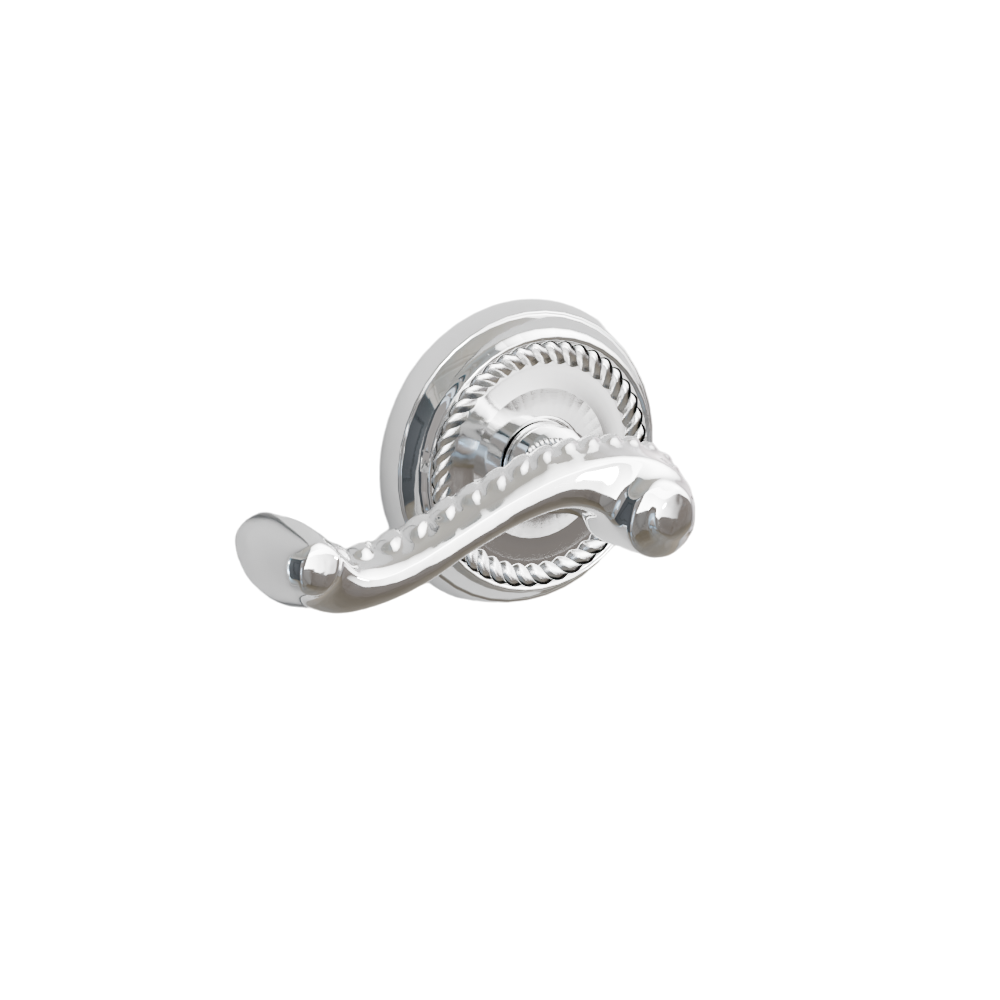 Emtek Door Handle - Rope Lever Rope Rosette - Designer Brass