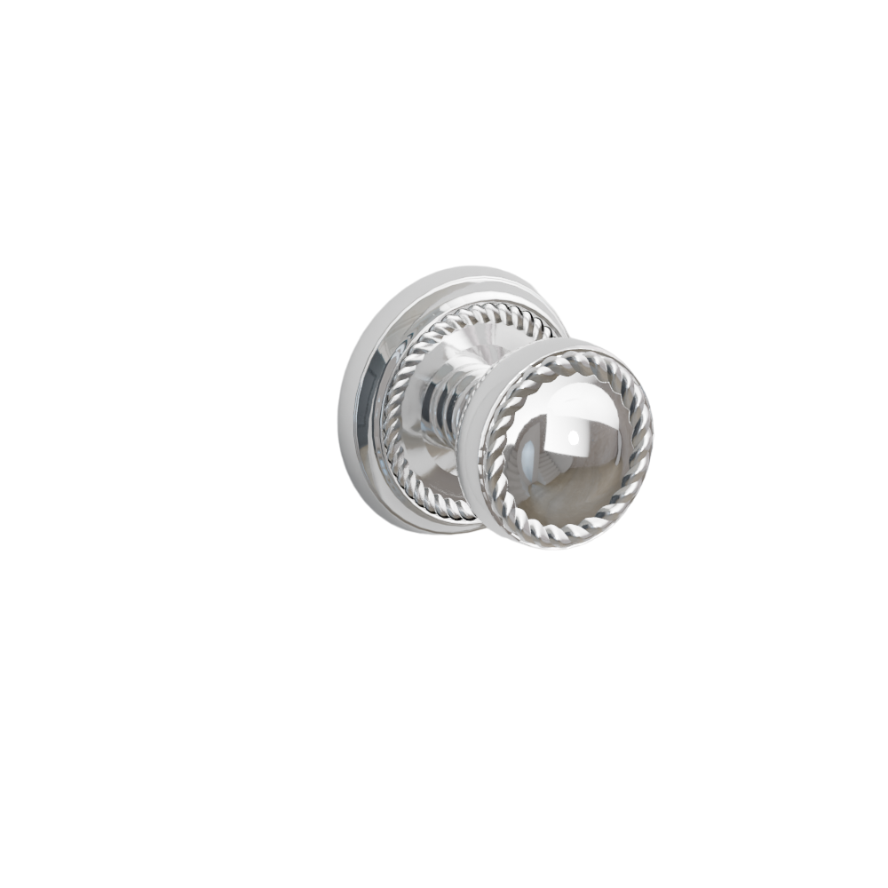 Emtek Door Handle - Rope Knob Rope Rosette - Designer Brass