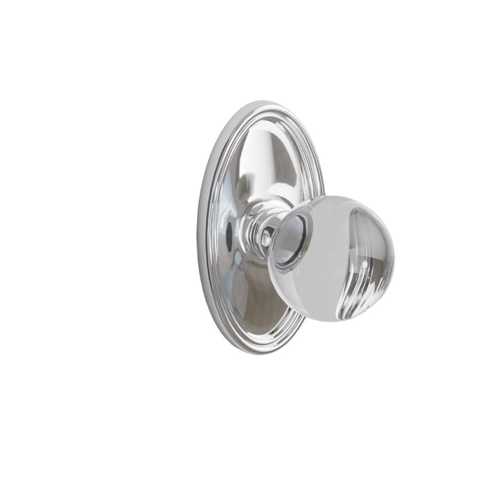 Emtek Door Handle - Bristol Knob Oval Rosette - Glass
