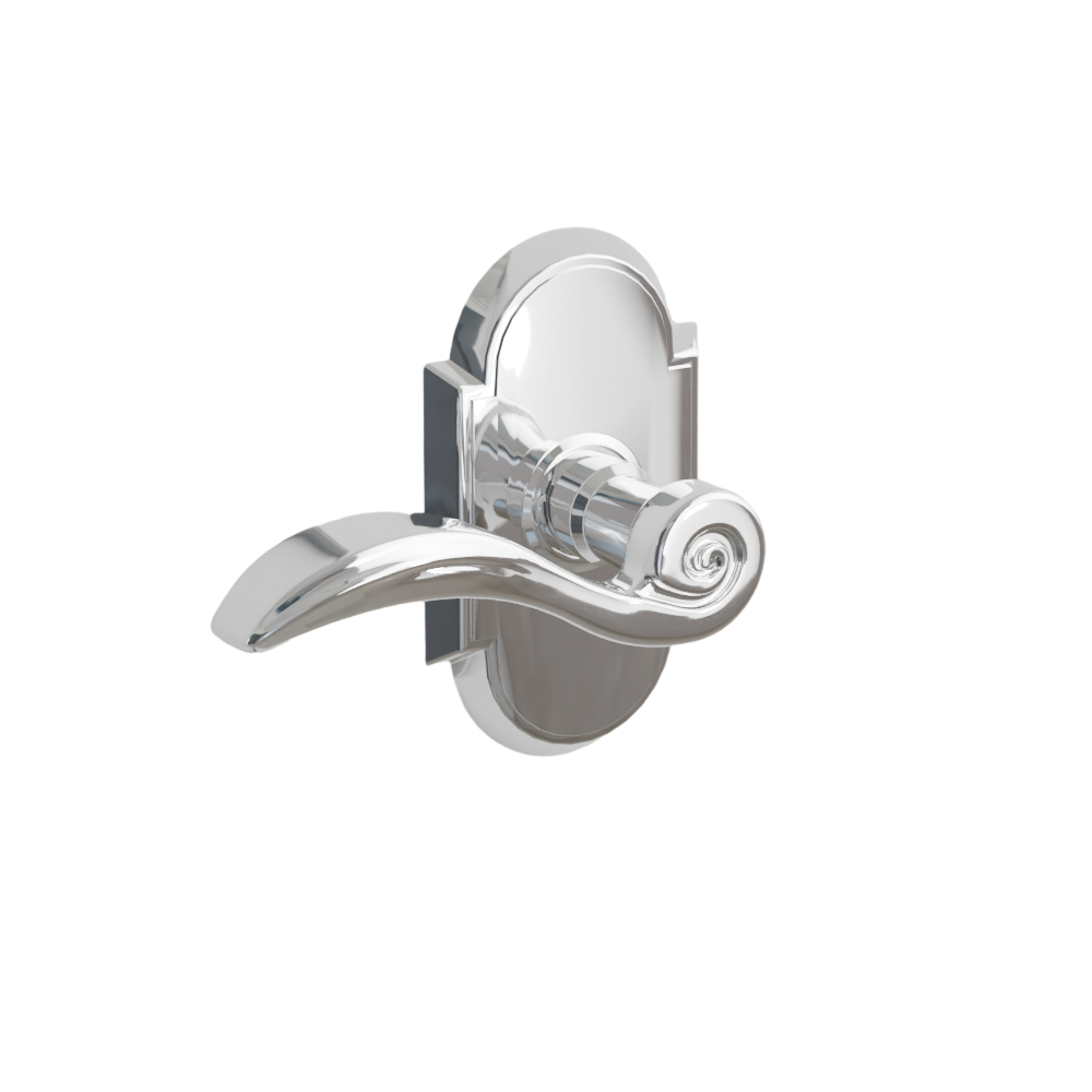 Emtek Door Handle - Elan Lever #8 Rosette - Designer Brass