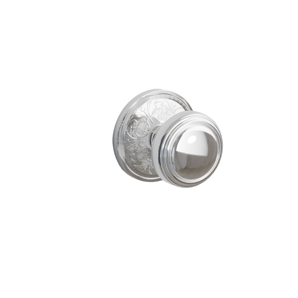 Emtek Door Handle - Norwich Knob Lancaster Rosette - Classic Brass