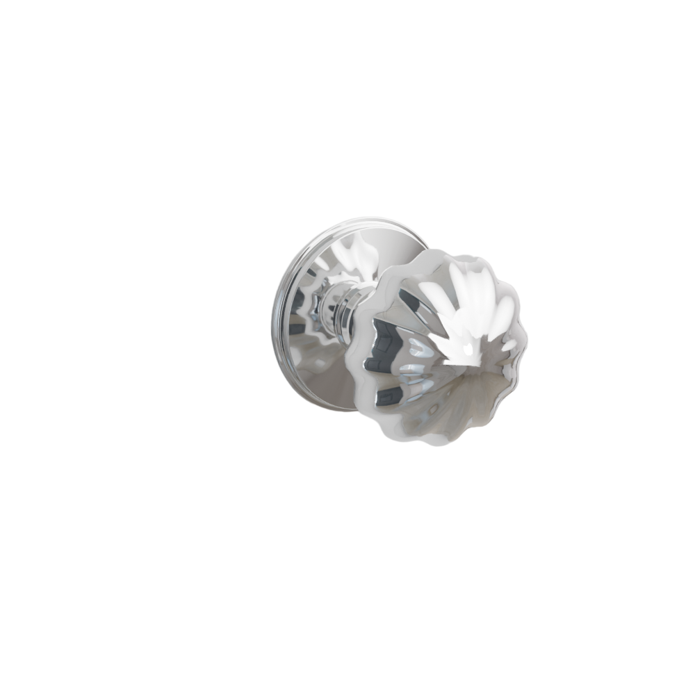 Emtek Door Handle - Melon Knob Watford Rosette - Classic Brass