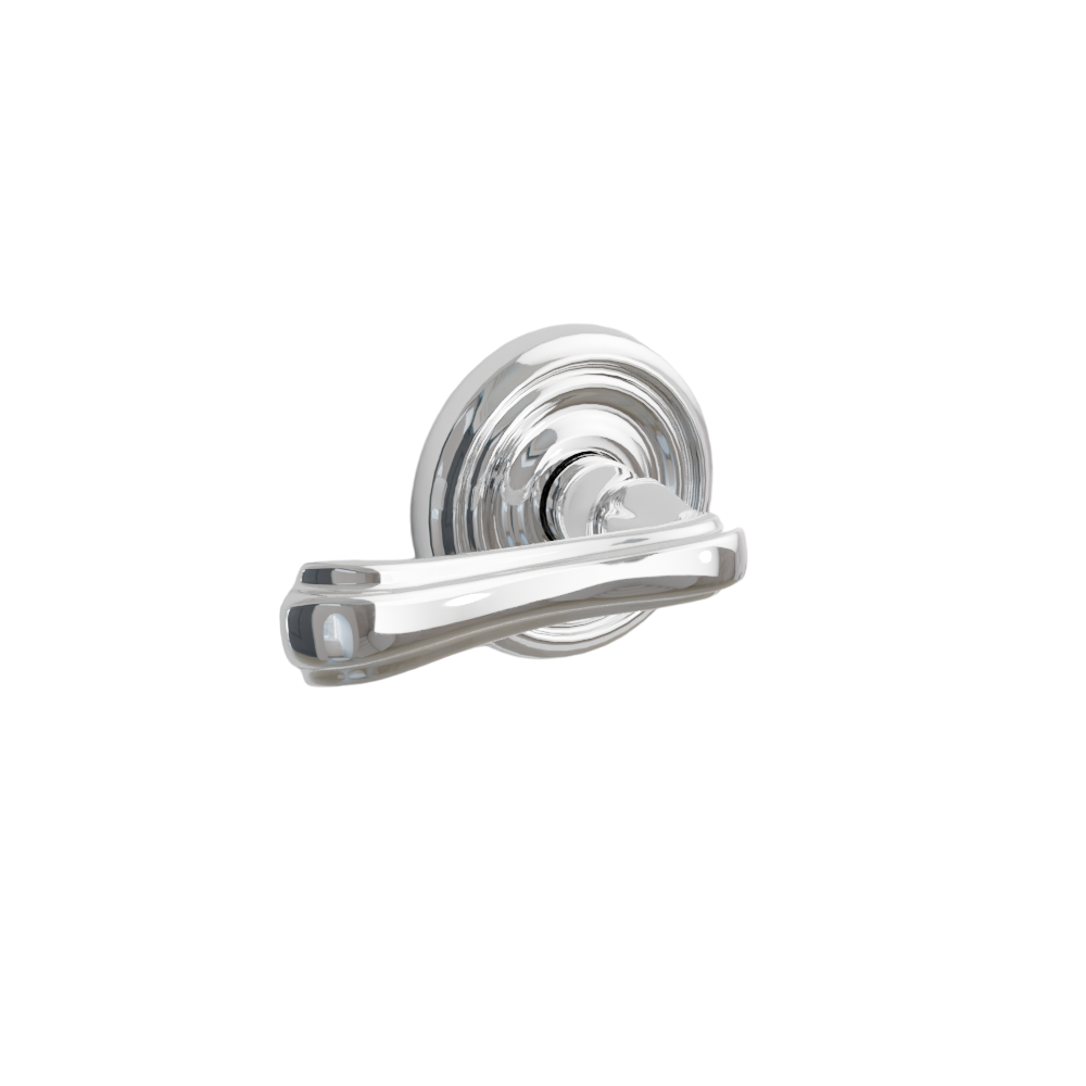 Emtek Door Handle - Wembley Lever Regular Rosette - Designer Brass