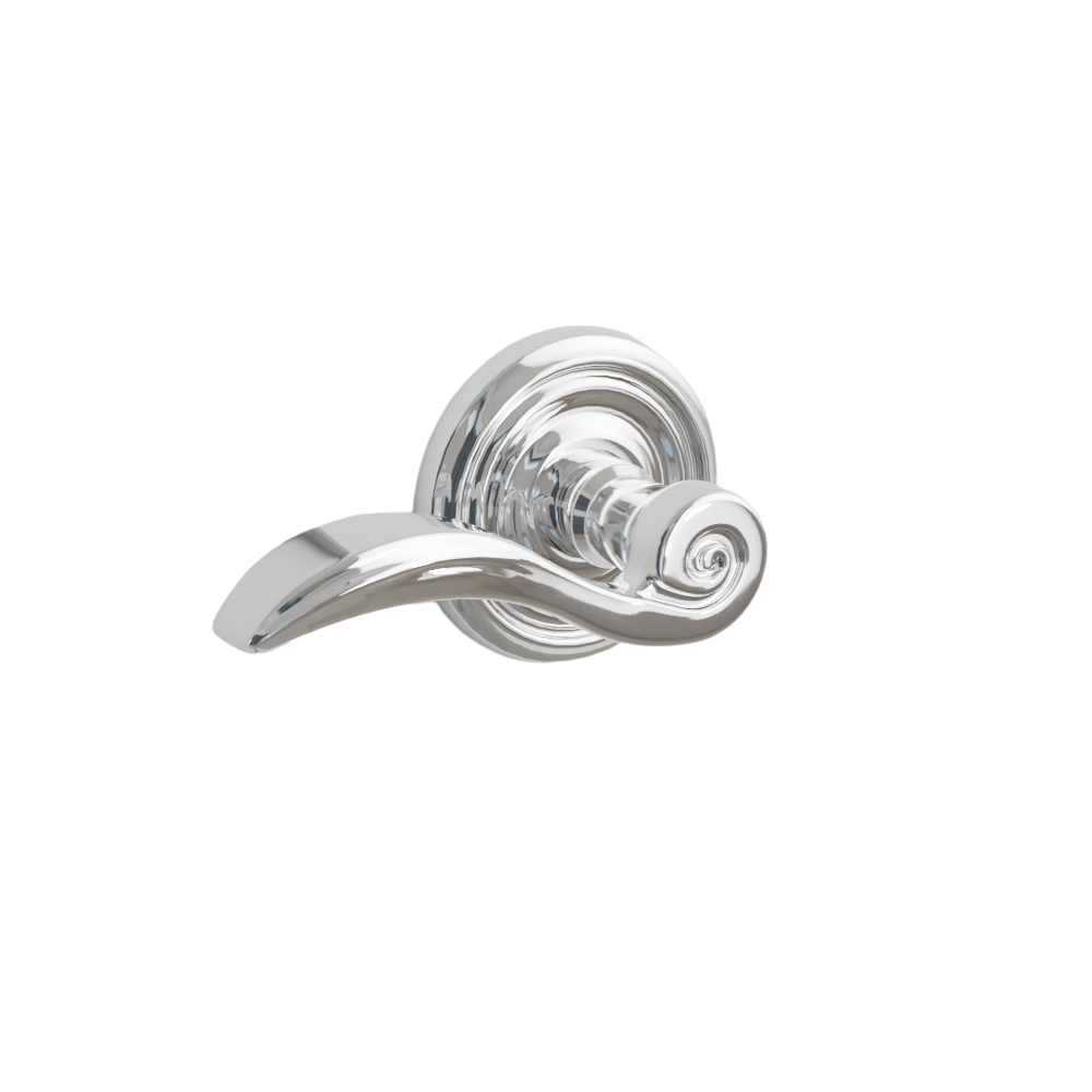 Emtek Door Handle - Elan Lever Regular Rosette - Designer Brass