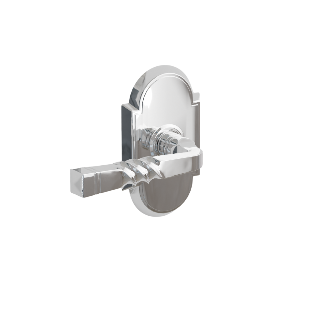 Emtek Door Handle - Santa Fe Lever #8 Rosette - Designer Brass