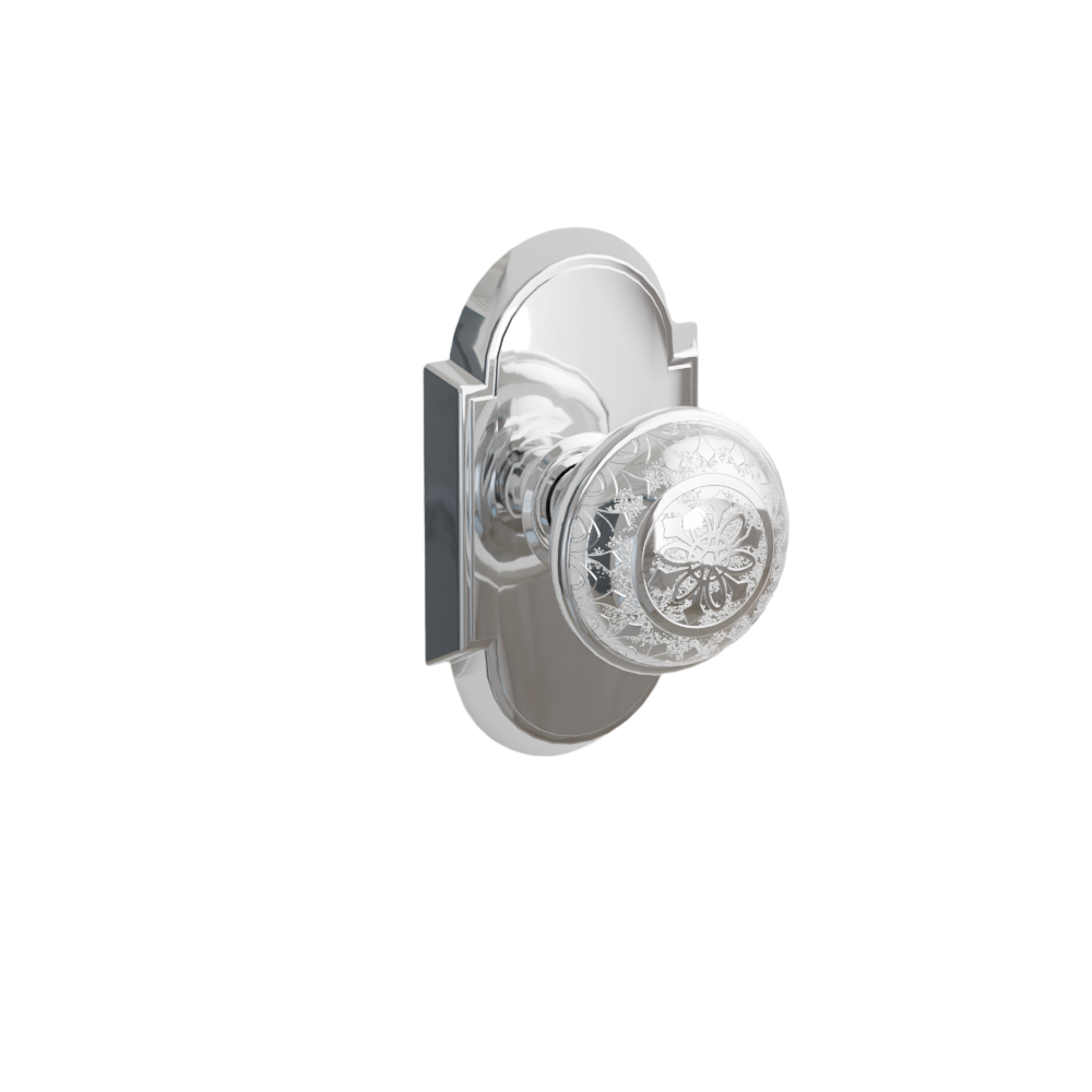 Emtek Door Handle - Lancaster Knob #8 Rosette - Designer Brass