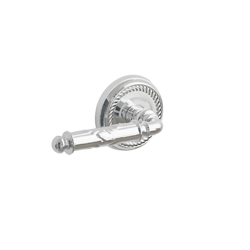 Emtek Door Handle - Ribbon & Reed Lever Rope Rosette - Designer Brass