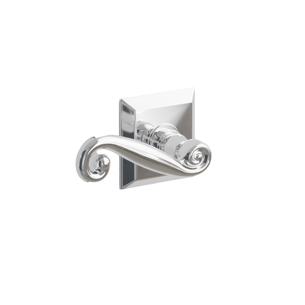 Emtek Door Handle - Rustic Lever Quincy Rosette - Designer Brass