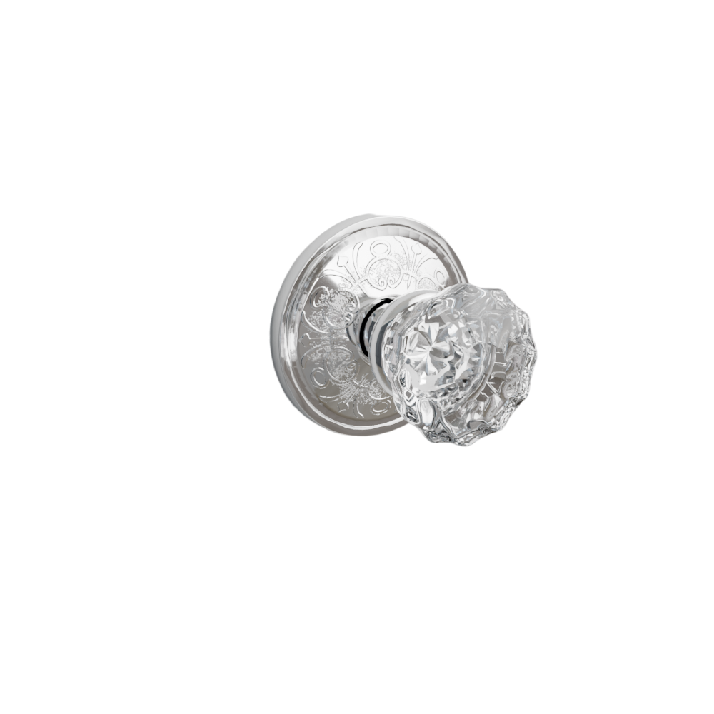 Emtek Door Handle - Astoria Knob Lancaster Rosette - Glass
