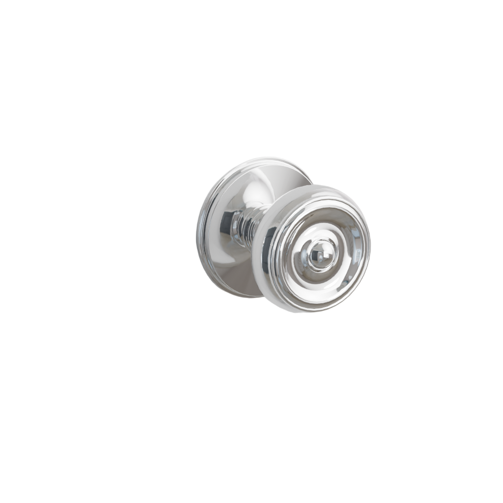 Emtek Door Handle - Waverly Knob Watford Rosette - Classic Brass