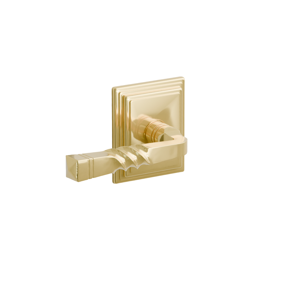 Emtek Door Handle - Santa Fe Lever Wilshire Rosette - Designer Brass