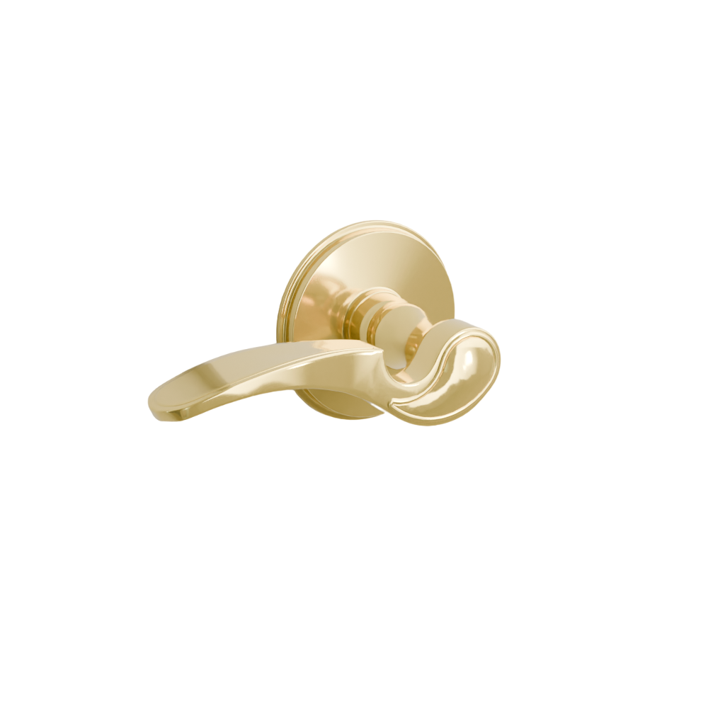 Emtek Door Handle - Coventry Lever Watford Rosette - Designer Brass
