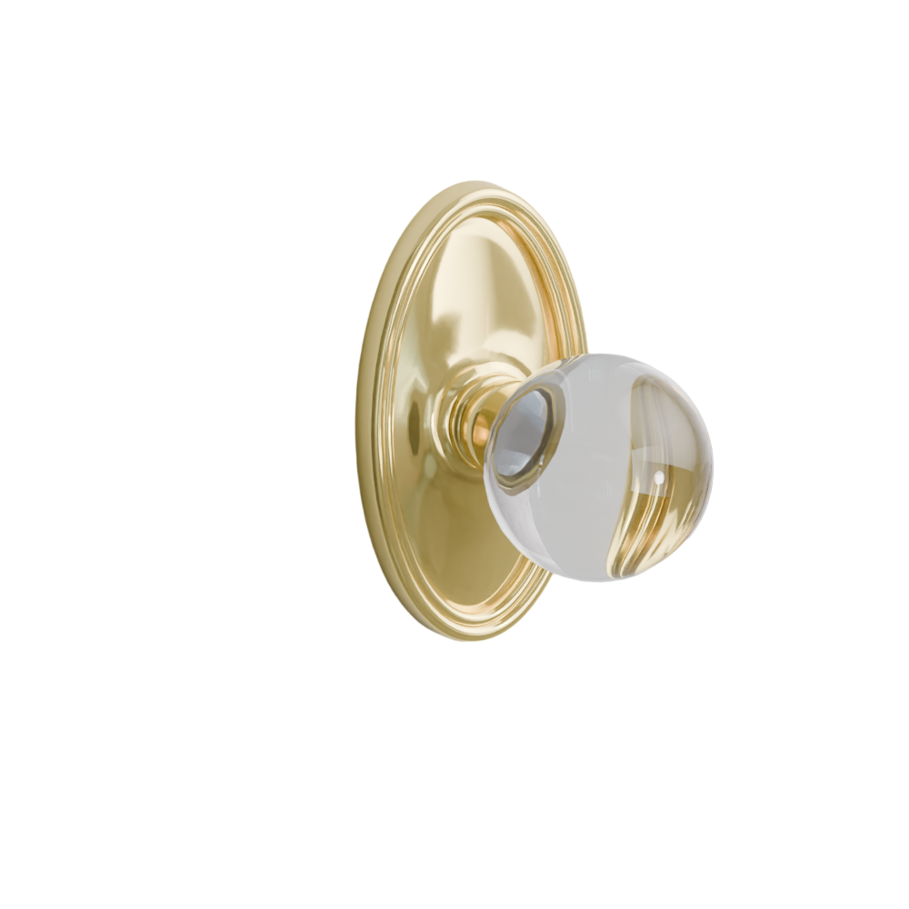 Emtek Door Handle - Bristol Knob Oval Rosette - Glass