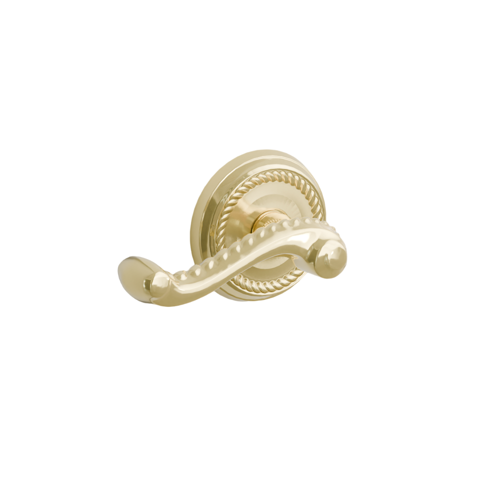 Emtek Door Handle - Rope Lever Rope Rosette - Designer Brass