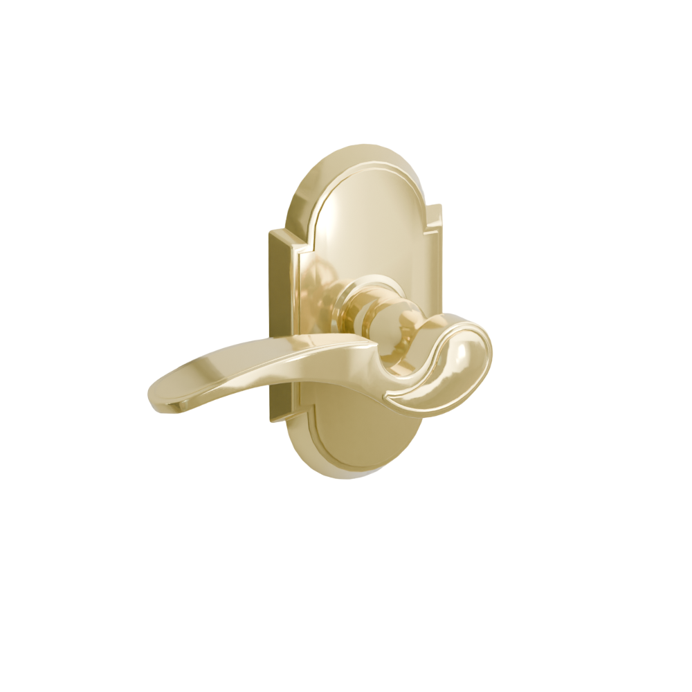 Emtek Door Handle - Coventry Lever #8 Rosette - Designer Brass