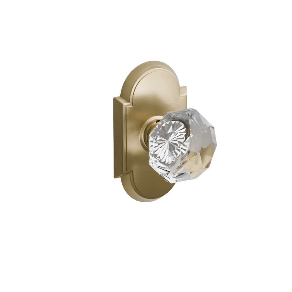 Emtek Door Handle - Diamond Knob #8 Rosette - Glass