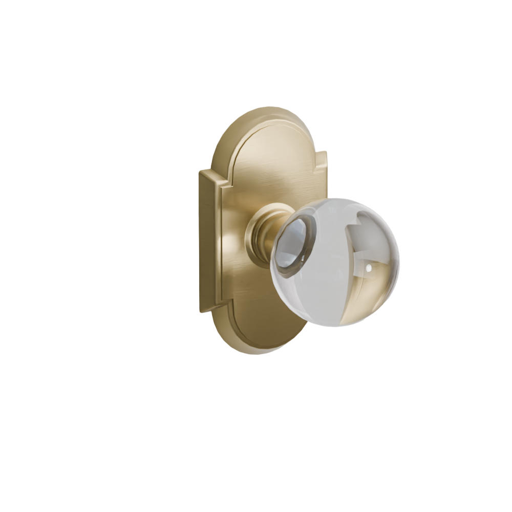 Emtek Door Handle - Bristol Knob #8 Rosette - Glass