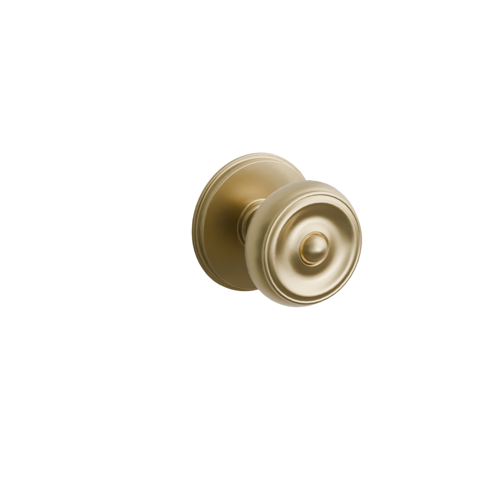 Emtek Door Handle - Waverly Knob Watford Rosette - Classic Brass