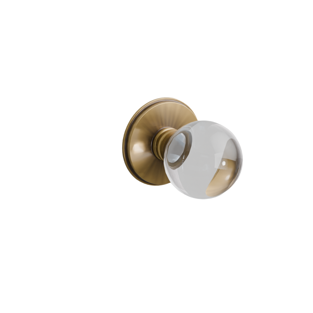 Emtek Door Handle - Bristol Knob Watford Rosette - Glass