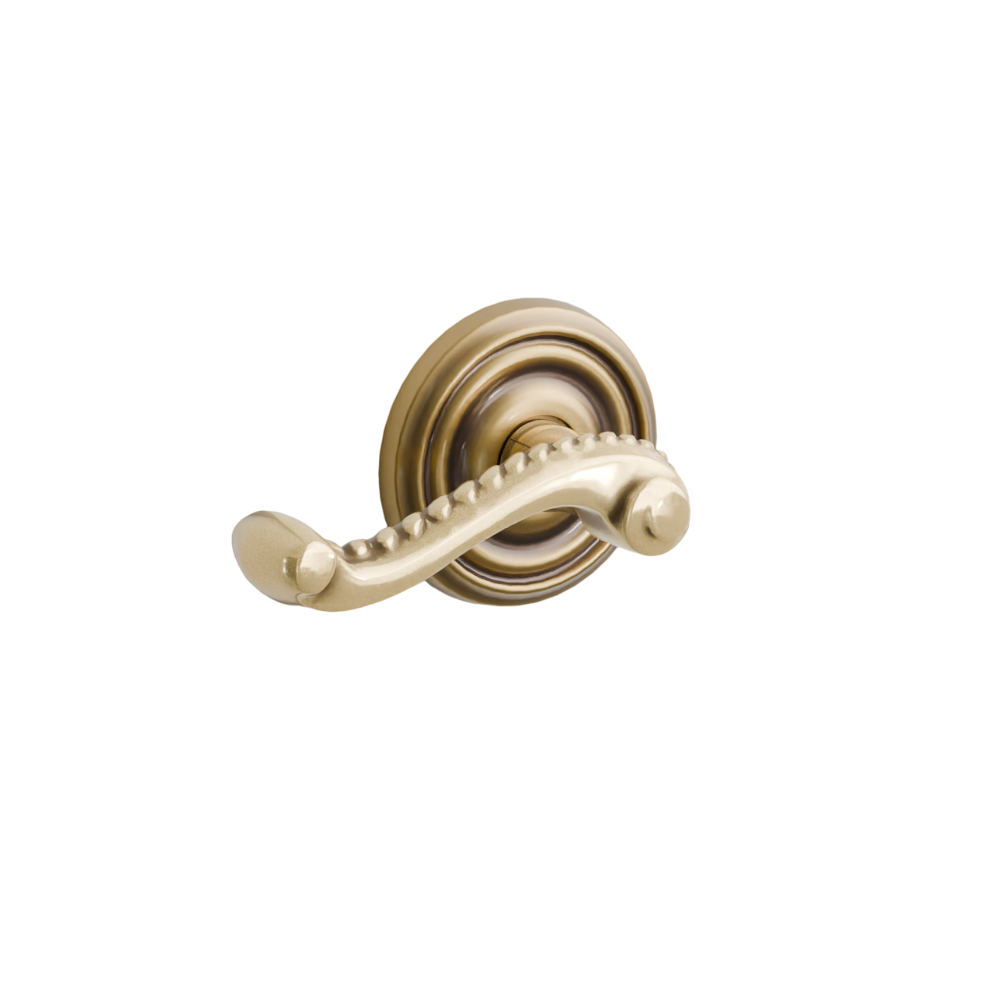 Emtek Door Handle - Rope Lever Regular Rosette - Designer Brass
