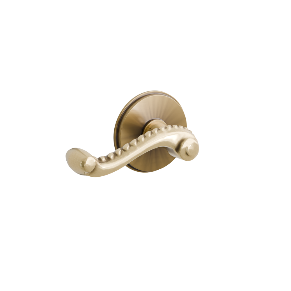 Emtek Door Handle - Rope Lever Watford Rosette - Designer Brass
