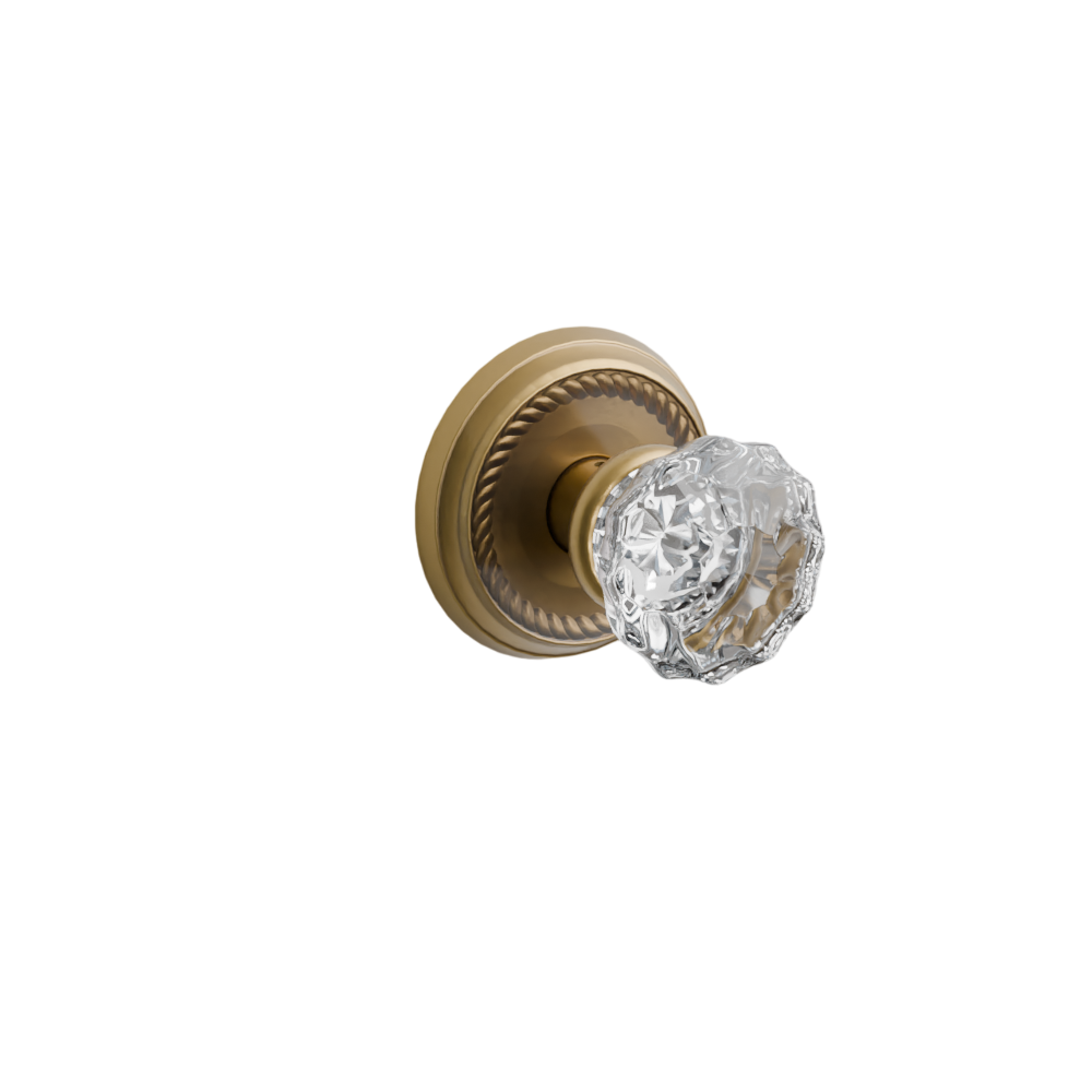 Emtek Door Handle - Astoria Knob Rope Rosette - Glass