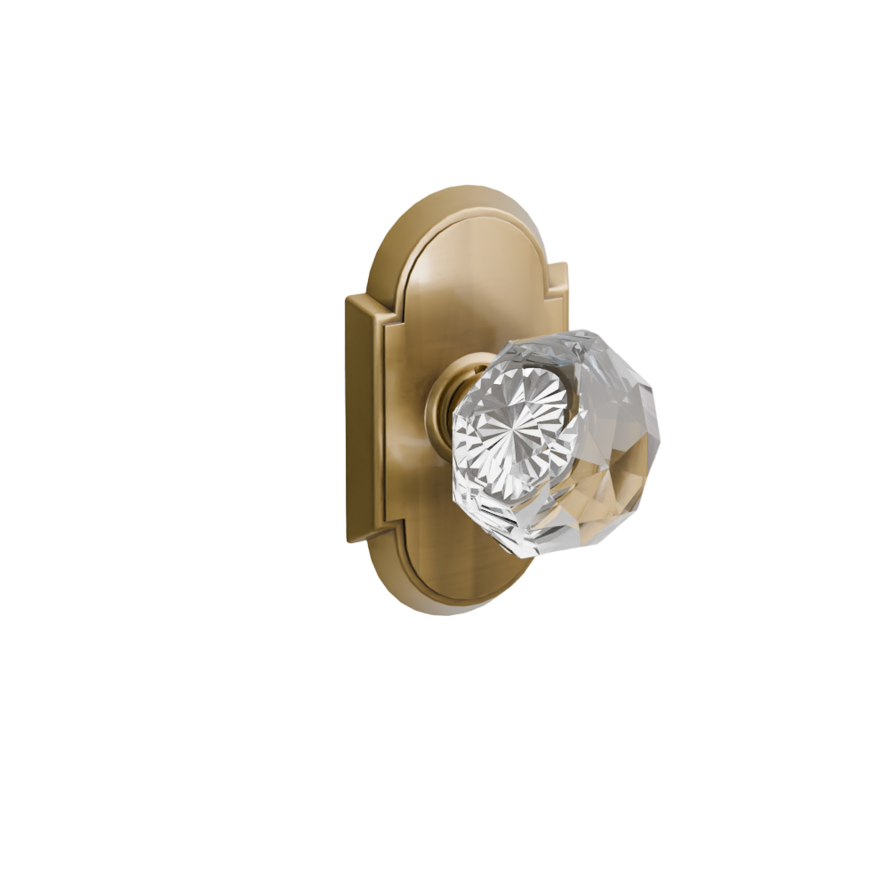 Emtek Door Handle - Diamond Knob #8 Rosette - Glass