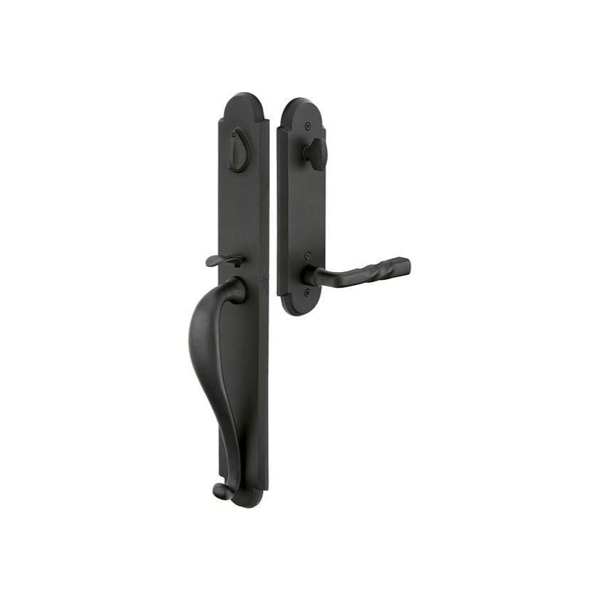 Emtek Sandcast Bronze Tubular Entrance Handlesets - Greeley