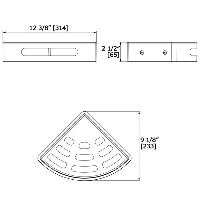 Laloo Corner Shower Caddy - Shower Shelving Collection