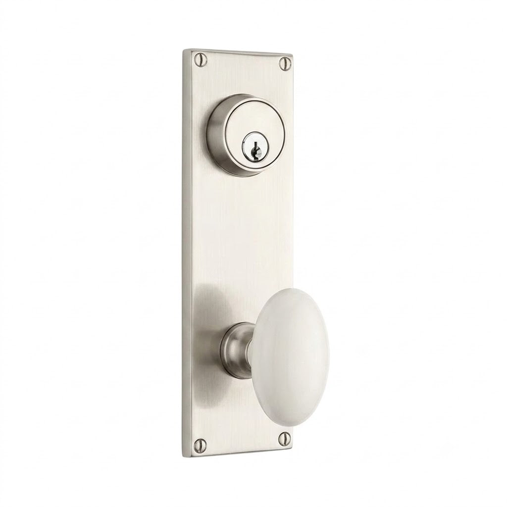 Modern Keyed 5-1/2" C-to-C Sideplate Lock - Knobs