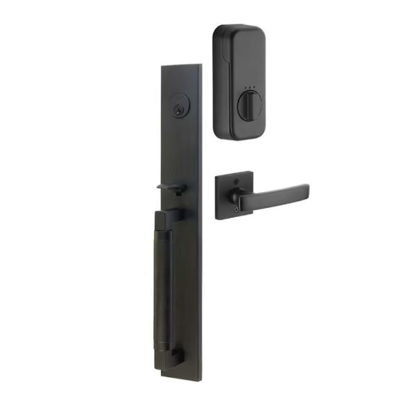 Emtek Brass Tubular Entrance Handlesets - Hercules Knurled Full Length