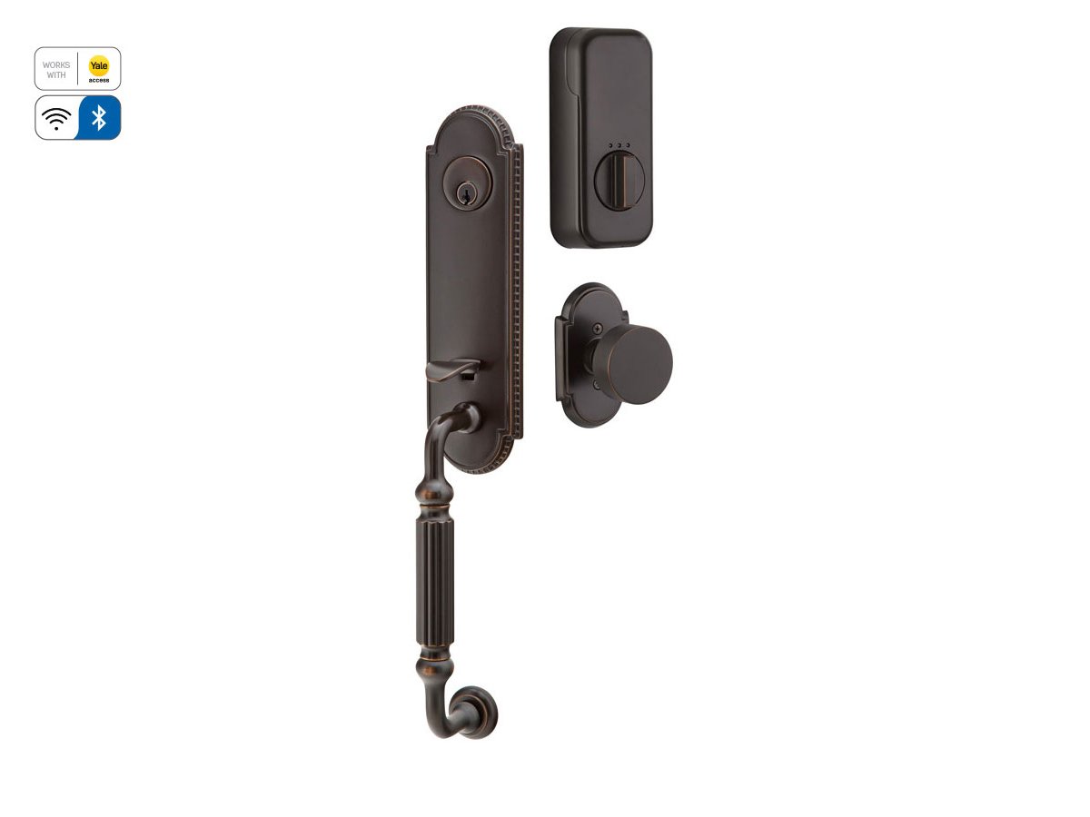 Emtek Brass Tubular Entrance Handlesets - Orleans