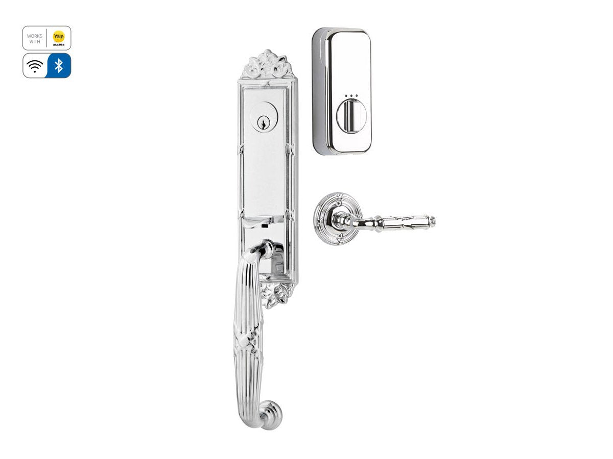 Emtek Brass Tubular Entrance Handlesets -Ribbon & Reed