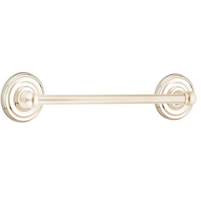 Emtek Traditional Brass Towel Bar with Regular Rosette