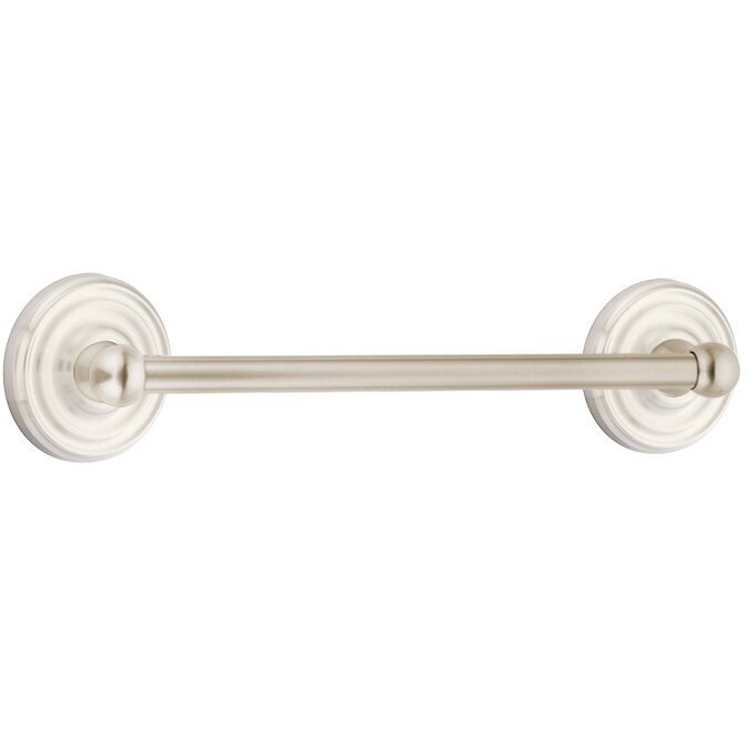 Emtek Traditional Brass Towel Bar with Regular Rosette