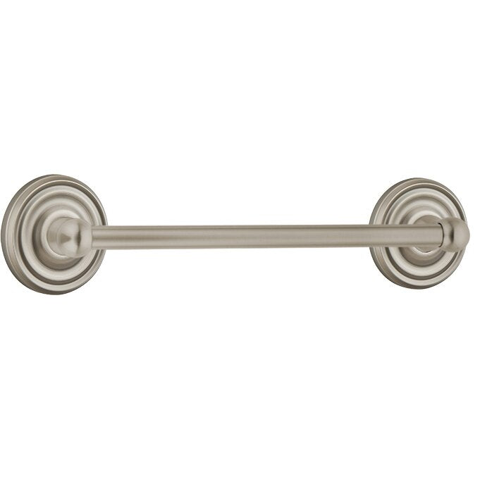 Emtek Traditional Brass Towel Bar with Small Regular Rosette