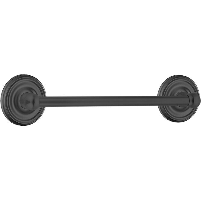 Emtek Traditional Brass Towel Bar with Small Regular Rosette